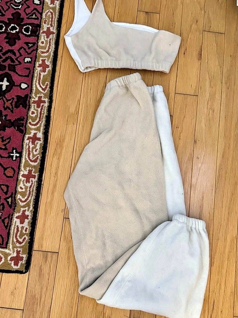 Cream & White Pajama Set